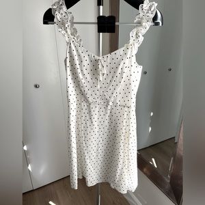 White polka dot Aritzia dress